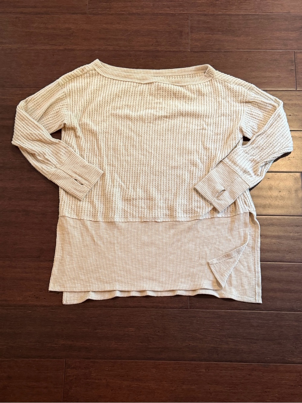 American Eagle Cream Ribbed Sweater